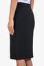 Gucci Vintage Black Slit Pencil Skirt Size 40