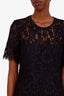 Veronica Beard Black Lace Short Sleeve Mini Dress Size 4