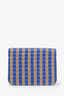 Pre-loved Chanel™ 2020 Beige/Blue Raffia Jute Striped Belt Bag