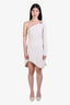 Stella McCartney Cream Crepe Gold Lined Asymmetrical Mini Dress Size 46