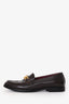 Valentino Brown/Gold Leather Vlogo Loafers Size 39