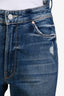 Mother Dark Blue Washed Denim Asymmetrical Waist 'Dazzler Shift' Jean Size 26