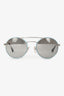 Prada Light Blue/Silver Round Sunglasses