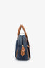 Christian Dior 2001 Blue Denim Double Saddle Bowler Bag