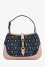 Gucci Pink New Denim GG Monogram Calfskin Love Parade Mini Jackie 1961 Hobo