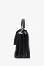 Pre-loved Chanel™ 22A Black Quilted Lambskin Top Handle Flap Clutch with Chain