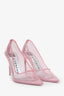 Givenchy Pink PVC Pointed Toe Heels Size 39