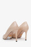 Prada Beige Saffiano Leather Heels Size 39.5