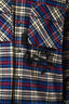 Off-White Purple/Blue Check Flannel Oversized Shirt Jacket Size S Men's