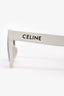 Celine White Logo Sunglasses with White Logo Pouch