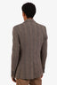 Roberto Cavalli Black/White Wool & Cotton Single Breasted Blazer Size S Mens