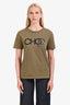 Jimmy Choo Olive Green Graphic Crewneck T-Shirt Size M