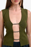 Christopher Esber Green Gem Open Front Vest Size S