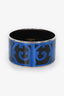 Hermès Black/Blue Enamel Bangle Bracelet PHW