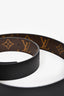 Louis Vuitton Black/Brown Monogram Leather Initiales 30MM Reversible Belt