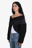 Alexander Wang Black Fleece Cropped Zip Jacket Size S