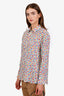 Saint Laurent Multicolour Silk Button Up Blouse Size 42
