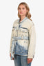 Golden Goose Deluxe Brand Blue Acid Wash Denim Belted Jacket Size L
