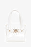 Versace White Patent Leather Medusa '95 Mini Tote
