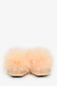 Saint Laurent Orange Blanco Feather Pom-Pom Mule Heels Size 38