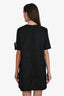 Prada 2020 Black Re-Nylon Short Sleeve Midi Dress With Detachable Pouch Size 40