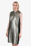 Akris Punto Black/Gold Sleeveless Midi Dress Size 10