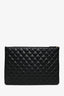 Pre-loved Chanel™ 2015 Black Quilted O-Case Pouch