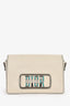 Christian Dior White Grained Leather Logo 'Revolution' Crossbody Bag