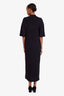 Anine Bing Black Mock Neck Short Sleeve Maxi Dress Size S