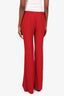 Alexander McQueen Red Pleated Pants Size 42