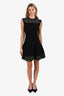 Ted Baker Black/Gold Fit and Flare Mini Dress Size 1