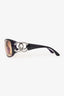 Pre-loved Chanel™ 2000s Purple Gradient Acetate Oversized 'CC' Sunglasses