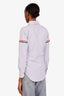 Thom Browne Blue/White Striped Stripe Detailed Button Up Shirt Size 36