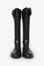 Valentino Black Leather Bow Rubber Boots Size 40