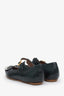 Marni Green Snakeskin Crystal Embellished Mary Jane Flats Size 37