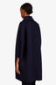 S' Max Mara Navy Wool Button Up Jacket Size 10