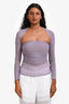Miaou Purple Mesh Strapless Top Cover Set Size S