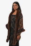 Unbranded Brown Fur Wool Shawl