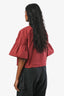 Weekend Max Mara Burnt Red Nylon Puff Sleeve Top Size 0