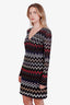 Missoni Multicolour Chevron Metallic Knit Dress Size L