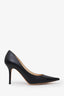 Jimmy Choo Black Leather Heels Size 37.5