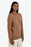 Burberry Brown Cashmere Trim Detailed Sweater Size S