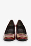 Roger Vivier Burgundy Patent Leather Buckle Kitten Heel Size 36