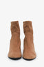 Stuart Weitzman Bottines en daim marron à talon carré Taille 8.5