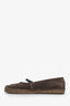 Brunello Cucinelli Brown Suede Maryjane Espadrilles Size 39
