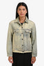Gucci Light Wash Denim Monogram Jacket Size 40