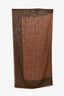 Hermès Orange/Grey Wool Silk Chaine D'ancre Scarf 140