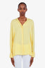 Max Mara Yellow Silk Long Sleeve Blouse Size 8