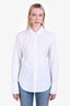 Frame White Cotton Back Waist Tie Button Down Shirt Size S