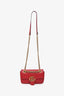 Gucci Red Leather GG Marmont Crossbody Bag